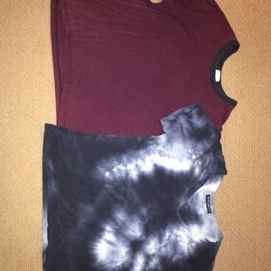 two brandy melville/john galt tee shirts.